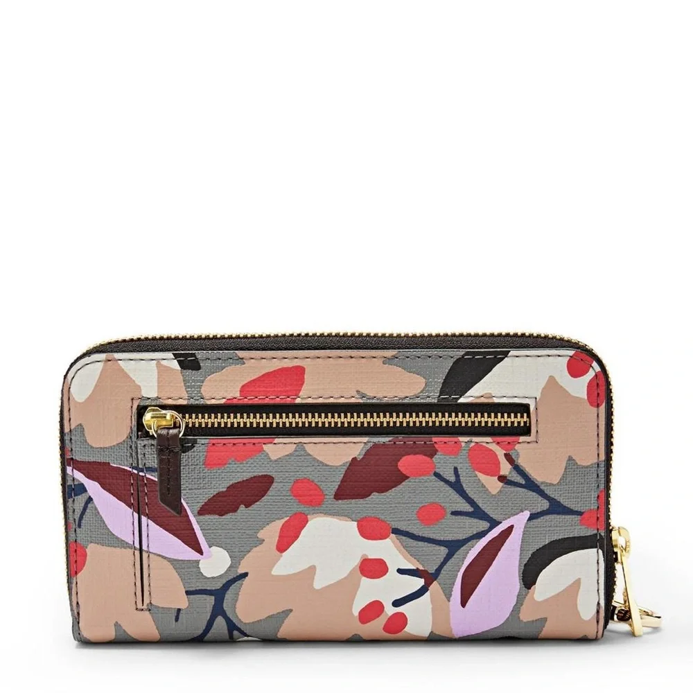 Fossil Zip Around Wallet Floral. 7"L x 1"W x 4"H - Picture 2 of 7